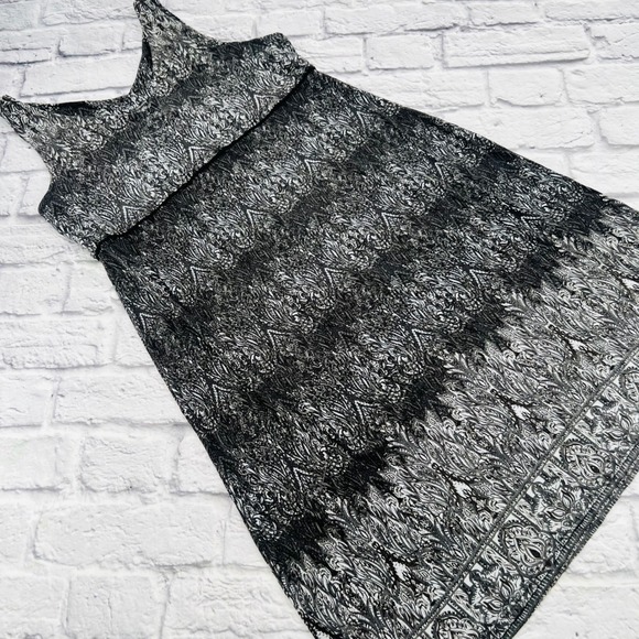 Athleta Dresses & Skirts - Athleta Womens XL Grey Patterned Sleeveless Dress Modal Spandex Casual
